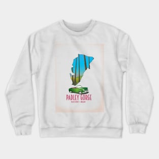 Padley Gorge Peak District England map Crewneck Sweatshirt